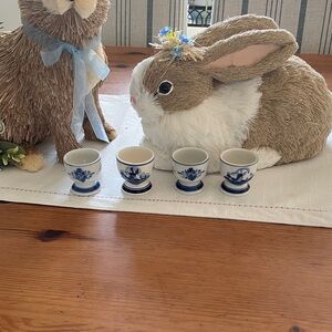 Delft egg cups set of four windmill